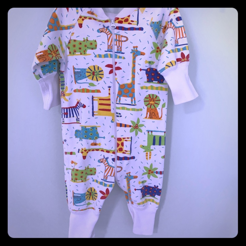Hanna Anderson sleeper in animal print size 50